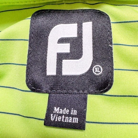 FootJoy Golf Polo Shirt Mens XL Stripe Stretch Performance Polyester‎ Golf Shirt - Picture 5 of 9
